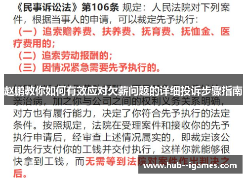 赵鹏教你如何有效应对欠薪问题的详细投诉步骤指南 赵鹏教你如何有效应对欠薪问题的详细投诉步骤指南